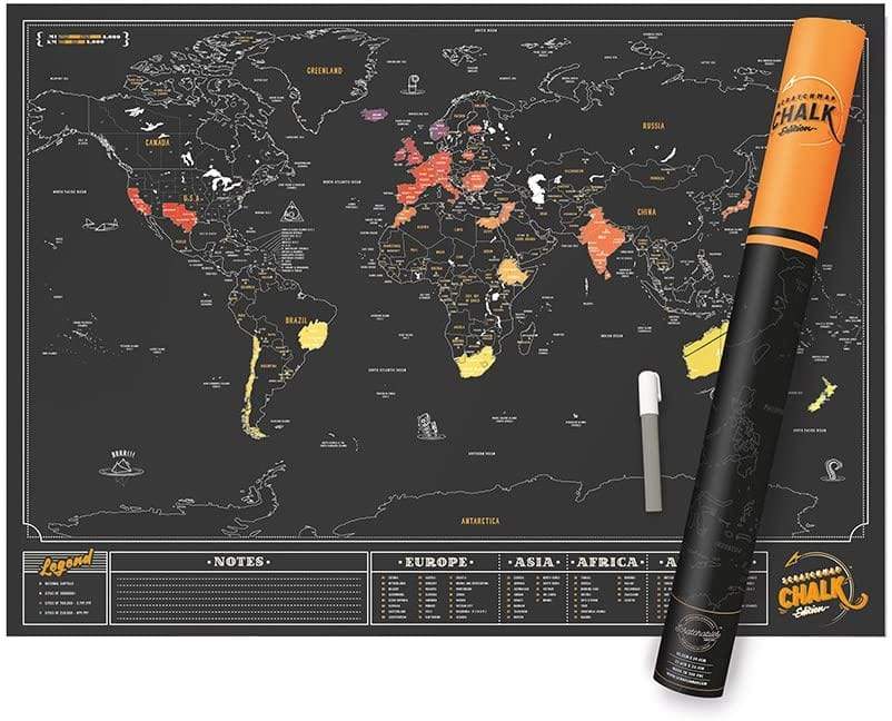 Luckies Of London Luckies of London Scratch Map Chalk Edition