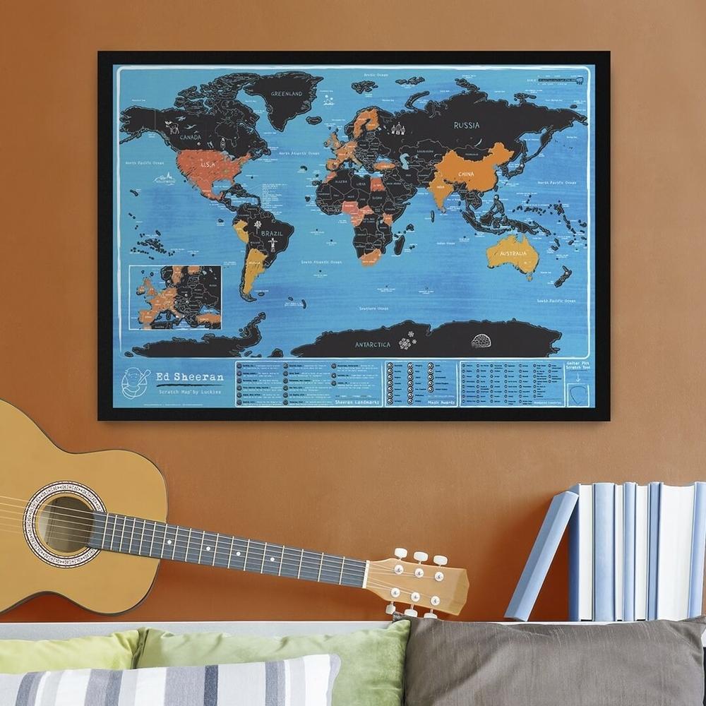 Luckies Of London Novelty Scratch Map Ed Sheeran Edition