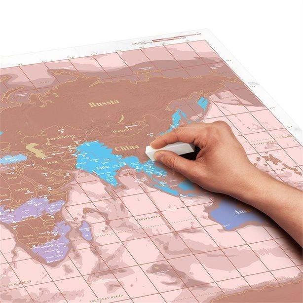Scratch Map Rose Gold Travel Edition