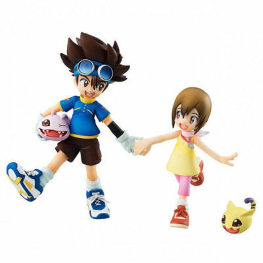 Mega House PVC Figures G.E.M. Series Digimon Yagami Taichi & Yagami Hikari