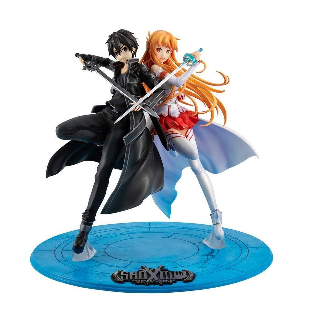 Mega House PVC Figures Lucrea Kirito & Asuna Sao 10th Anniversary