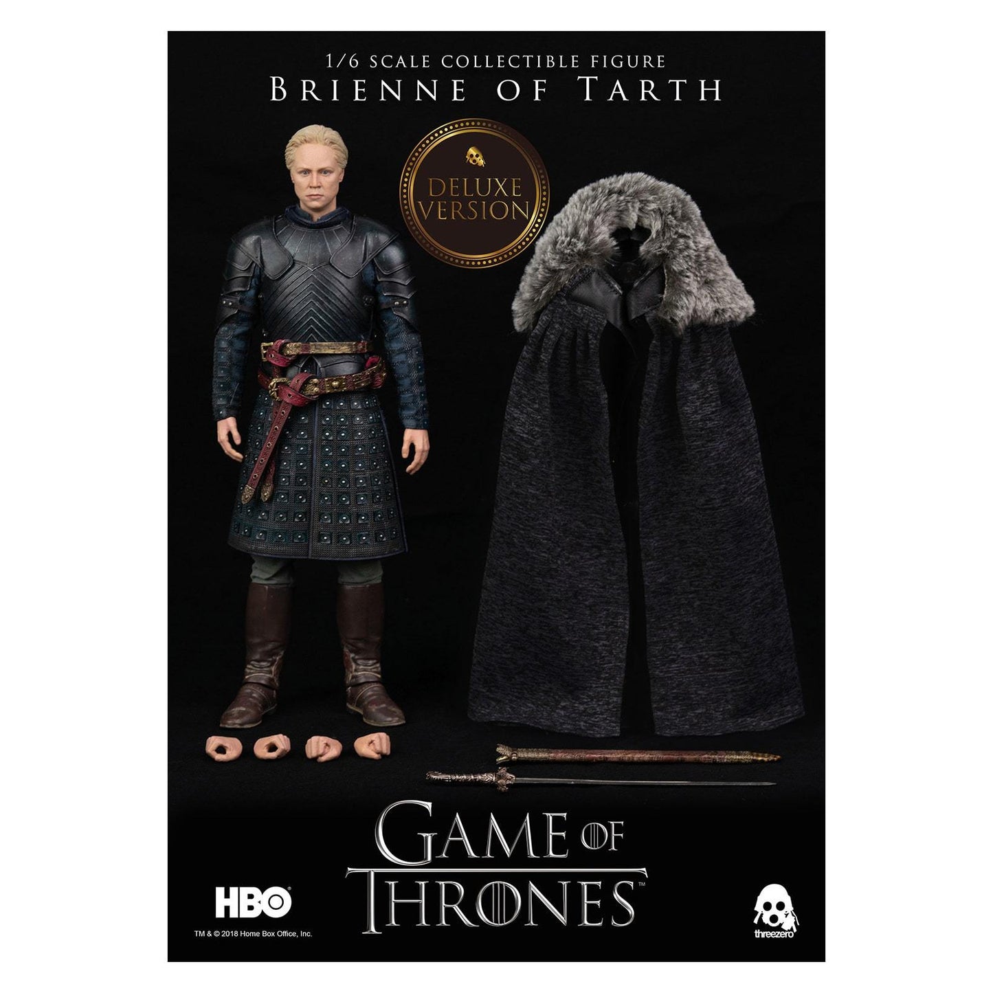 ThreeZero 1/6th Scale Figure Game of Thrones ‰ÛÒ 1/6 Brienne of Tarth (season 7)Deluxe Version