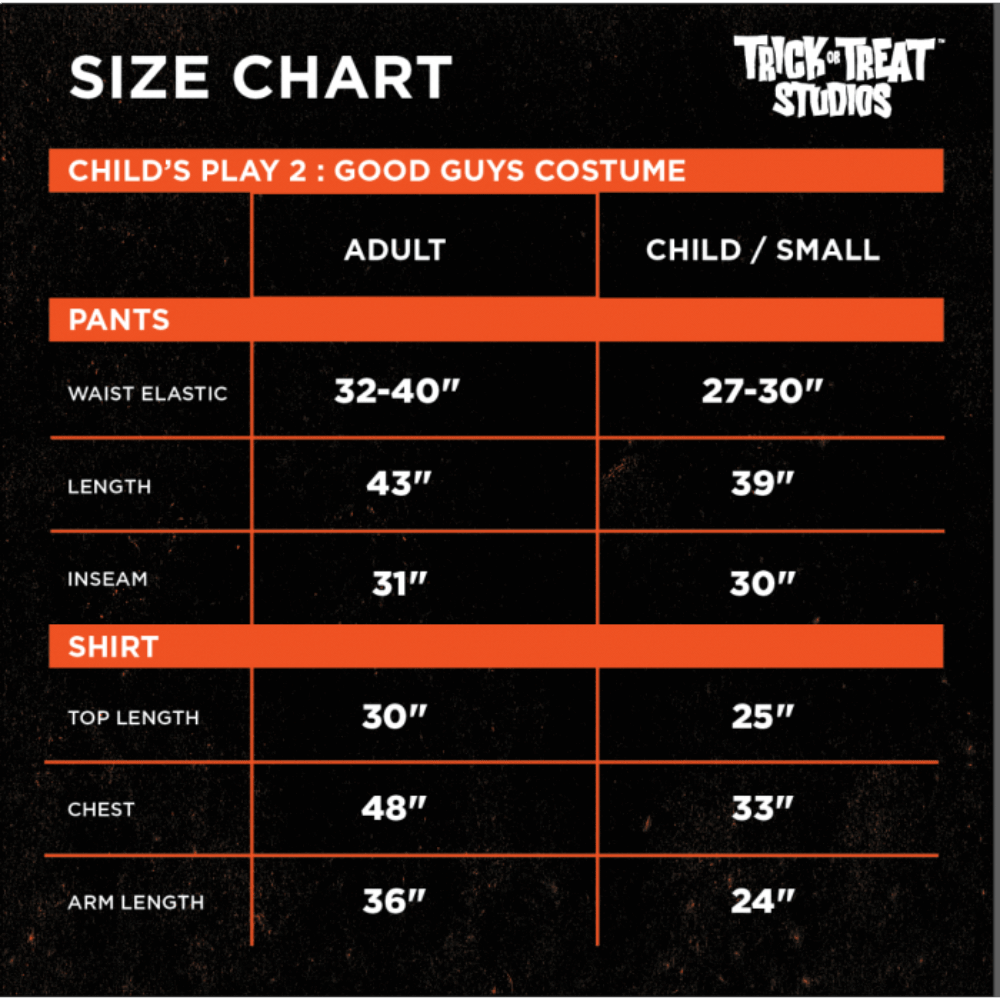 Trick or Treat Studios Apparels Child's Play 2 Kids Costume