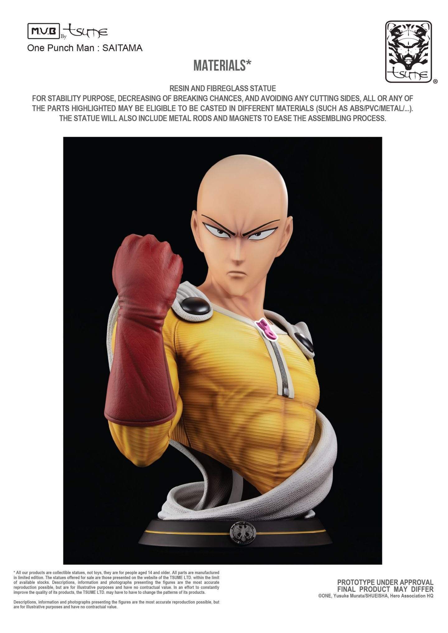 Tsume Art Resin Statues My Ultimate Bust Saitama By Tsume